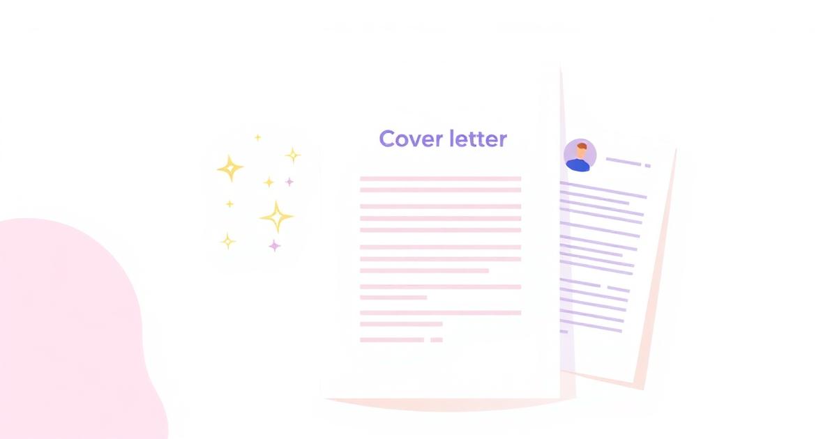 AI cover letter generator — tailored cover letter next to a resume